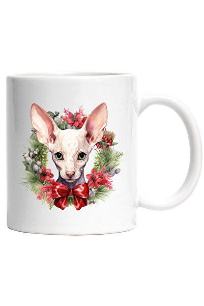 StoryGift Romania Cana cu o pisica Sfinx serioasa | ilustratie | funda | flor...