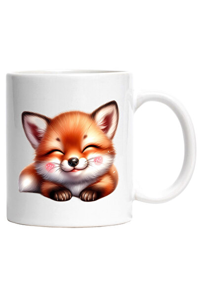 StoryGift Romania Cana cu un pui de vulpe vesel | ilustratie | imbujorat | co...