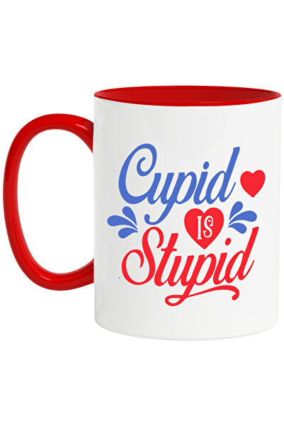 StoryGift Romania Cana cu inimioare si mesajul "Cupid is st*pid" - Valentine'...