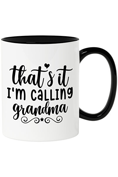 StoryGift Romania Cana cu mesajul "Asta e, o sun pe bunica" cu Maner Negru, C...