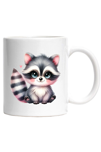 StoryGift Romania Cana cu un pui de raton vesel | ilustratie | imbujorata | i...