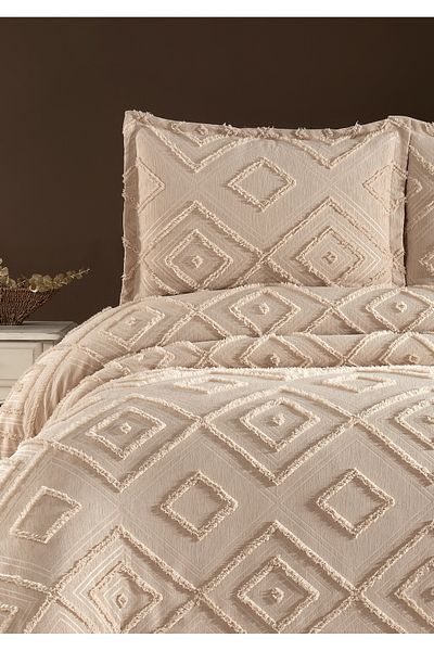 ELVİRAHOME Double 3 Pcs Nordic Bedspread Set-Bed Cover Set-Pike Set Daily Dowry