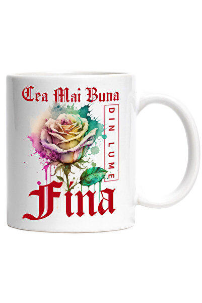 StoryGift Romania Cana Cu Textul Cea Mai Buna Fina, Din Lume, Floare, Trandaf...