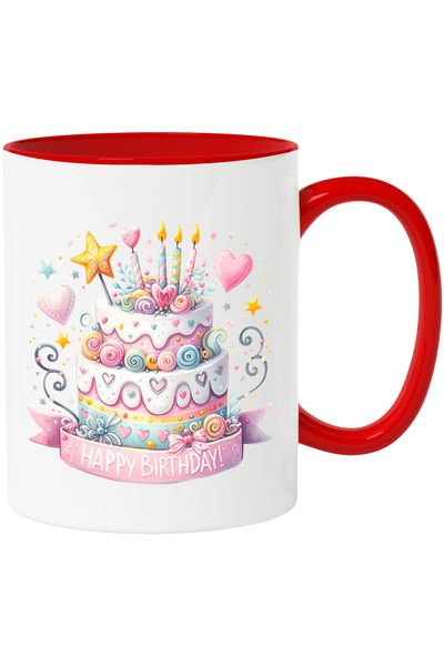 StoryGift Romania Cana cu un tort delicios cu mesajul "Happy birthday" | ilus...
