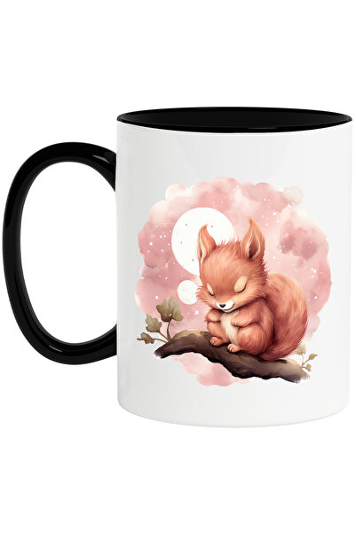 StoryGift Romania Cana cu o veverita care doarme | ilustratie | luna plina | ...