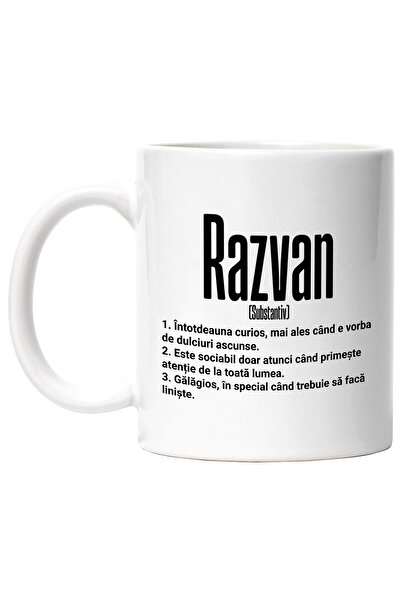 StoryGift Romania Cana Cu Numele Razvan, Cu Mesaj Amuzant, Curios, Sociabil, ...