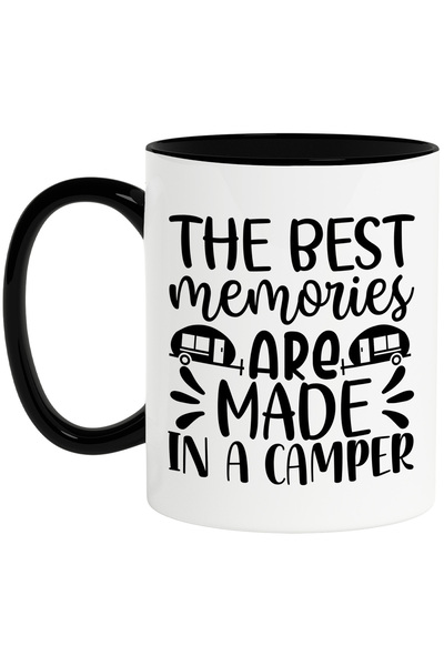 StoryGift Romania Cana cu mesaj din care reiese ca cele mai bune amintiri sunt "facute" intr-o rul, Cu Maner Negru