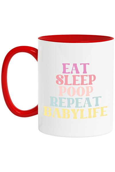StoryGift Romania Cana cu mesajul in engleza "Eat sleep, p*op, repeat, babyli...