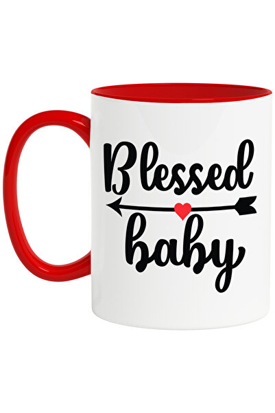 StoryGift Romania Cana cu inimioara si textul in engleza "Blessed baby" - beb...