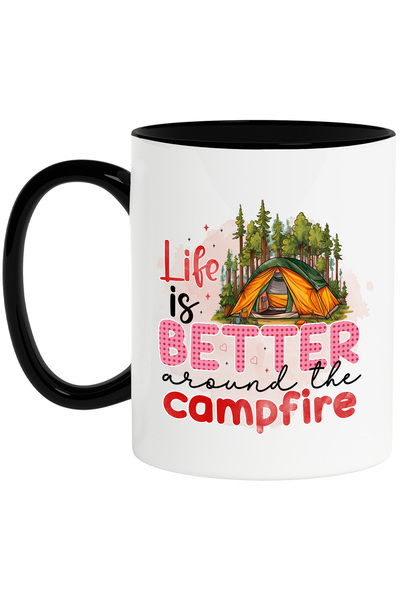 StoryGift Romania Cana cu mesajul "Life is better around the campfire", calat...