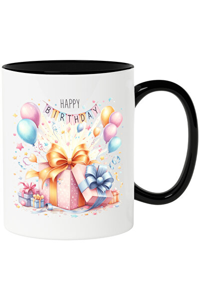 StoryGift Romania Cana cu un cadou deschis cu mesajul "Happy birthday" | ilus...