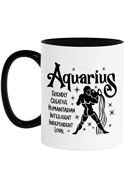 StoryGift Romania Cana cu zodia Varsator, ilustratie, zodie, astrologie, simb...