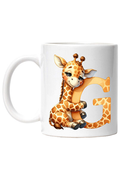 StoryGift Romania Cana cu o girafa cu litera "G", ilustratie, pentru copii, s...