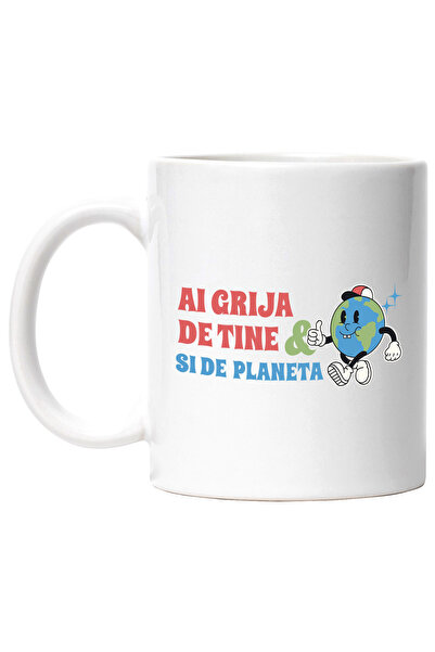 StoryGift Romania Cana ai grija de tine si de planeta, ecologie, 330ml, Ceram...