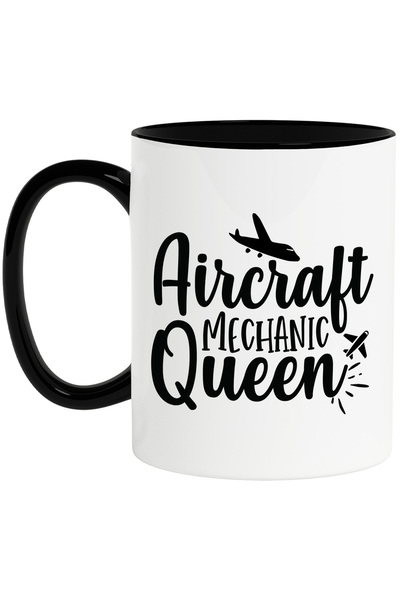 StoryGift Romania Cana cu avioane si textul in engleza "Aircraft mechanic que...