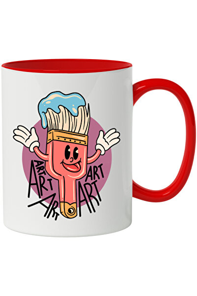 StoryGift Romania Cana Cu Mesaj In Engleza Art, Pensula, Vopsea, Manusi, Cerc...