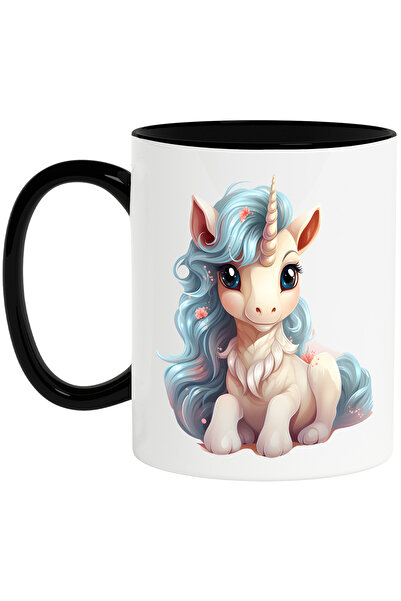 StoryGift Romania Cana cu un unicorn vesel | ilustratie | jucaus | coama lung...
