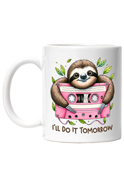 StoryGift Romania Cana cu animalul sloth/lenes cu mesajul "I'll do it tomorro...
