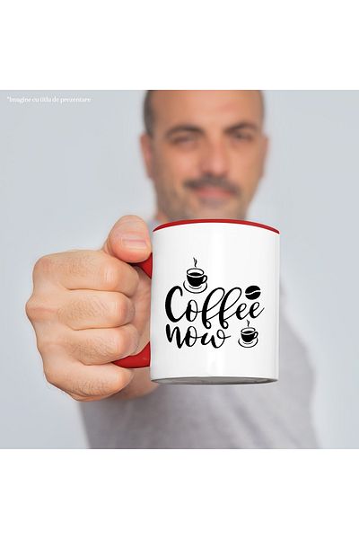StoryGift Romania Mug for those who want to drink coffee right now with Red Handle, With Red Handle STG,ST,STG