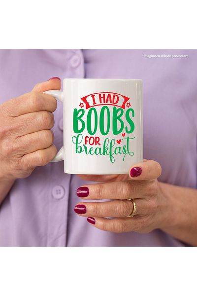 StoryGift Romania Cana pentru un bebelus care a "baut" lapte de la mama lui cu mesaj in engleza - , Cu Maner Alb
