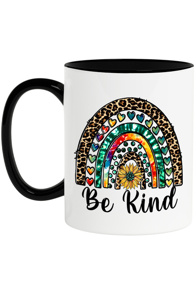 StoryGift Romania Cana cu mesajul "Be kind", ilustratie, motivational, usi, f...