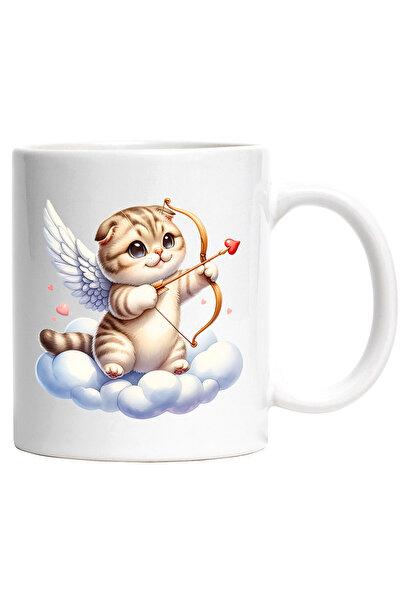 StoryGift Romania Cana cu o pisicuta grasuta care trage cu arcul | ilustratie...