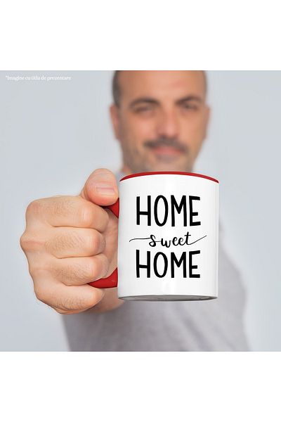 StoryGift Romania Mug with the text in English "Home, sweet home" - sweet home, happiness, do, With,STG.