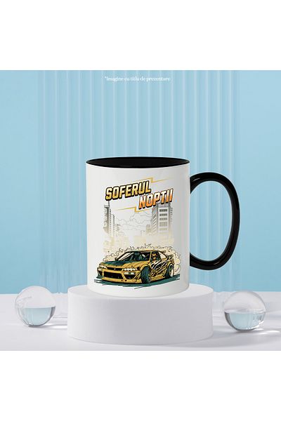 StoryGift Romania Mug night driver race car speed nightlife, 330ml, Ceramic with M, With, STG