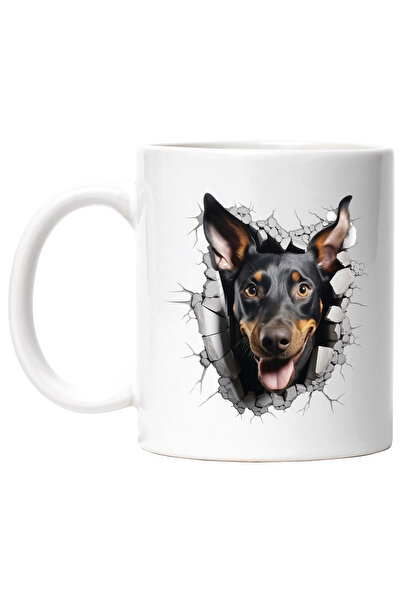 StoryGift Romania Cana cu un caine care scoate capul printr-un zid, ilustrati...