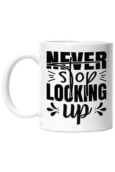 StoryGift Romania Cana cu un text motivational "Never stop looking up" - nu t...