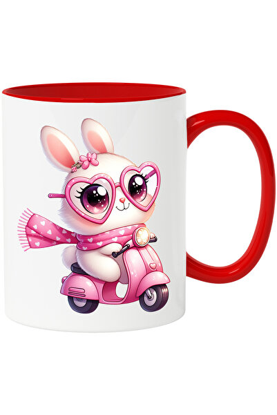 StoryGift Romania Cana cu o iepuroaica vesela care conduce un scuter | ilustr...