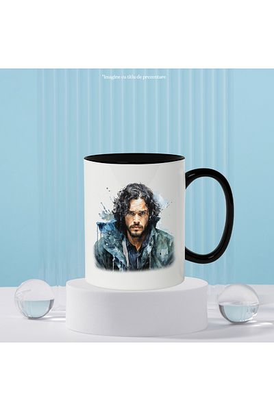 StoryGift Romania Mug With Kit Harington, Actor, Hollywood, Celebrity, Multicolor 330 ml, Ceramic, With ,STG