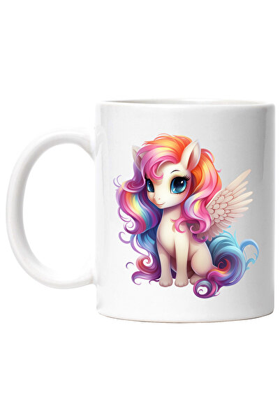 StoryGift Romania Cana cu un unicorn cu aripi | ilustratie | alb | vesel | an...