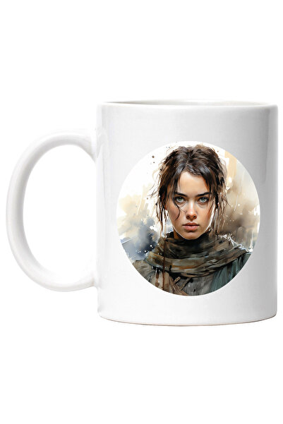 StoryGift Romania Cana Cu Portret, Arya Stark, Game of Thrones, Ploaie, Esarf...