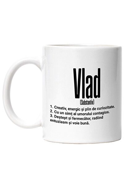 StoryGift Romania Cana Cu Numele Vlad, Cu Mesaj Motivational, Creativ, Energi...