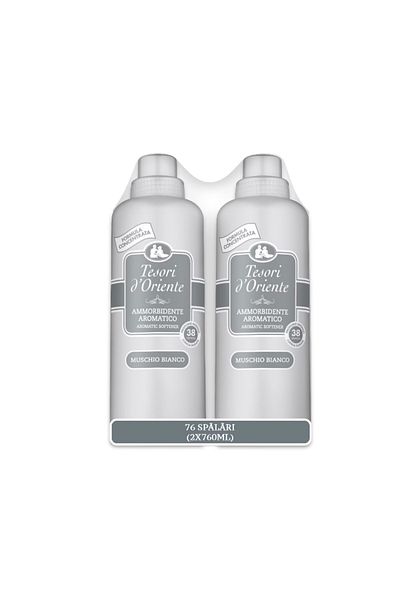 Tesori d'Oriente White Musk Fabric Softener Pack 2x38 Washes, 2x760ml