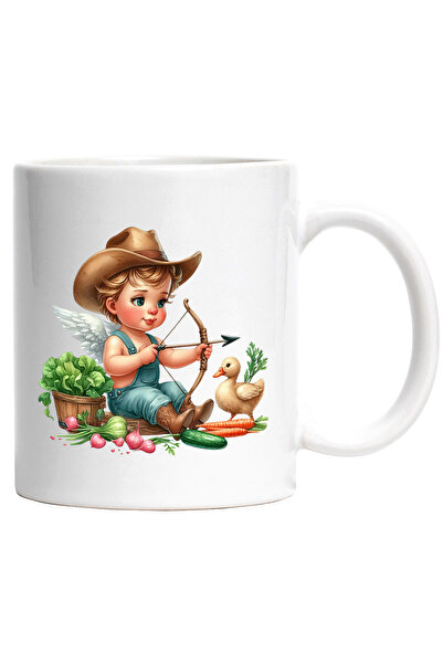 StoryGift Romania Cana cu un bebelus cu aripi | palarie de cowboy | ilustrati...