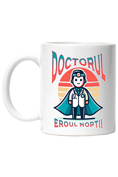 StoryGift Romania Cana cu Barbat Cu Pelerina Super Erou Doctor Text Doctorul ...