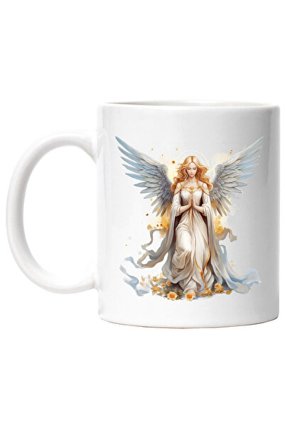 StoryGift Romania Cana cu o femeie cu aripi de inger | ilustratie | floricele...