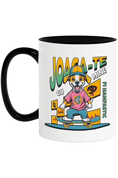 StoryGift Romania Cana caine cool pe skateboard joaca -te cu mine haios iubit...