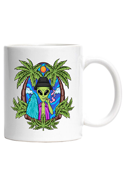 StoryGift Romania Cana Cu Extraterestru, Hippie, Palmieri, Surf, Soare, Placa...