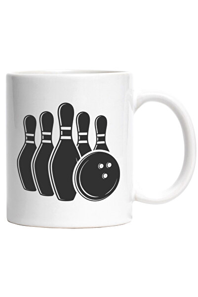 StoryGift Romania Cana cu popice si cu o minge de bowling - joc cu Maner Alb,...