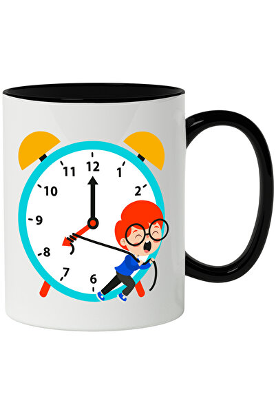 StoryGift Romania Cana Cu Ceas, Timp, Sfoara, Baiat, Ochelari, Timp, Multicol...