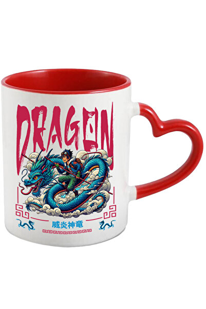 StoryGift Romania Cana Dragon Chinezesc si Copil, 330ml, Ceramica cu Maner In...