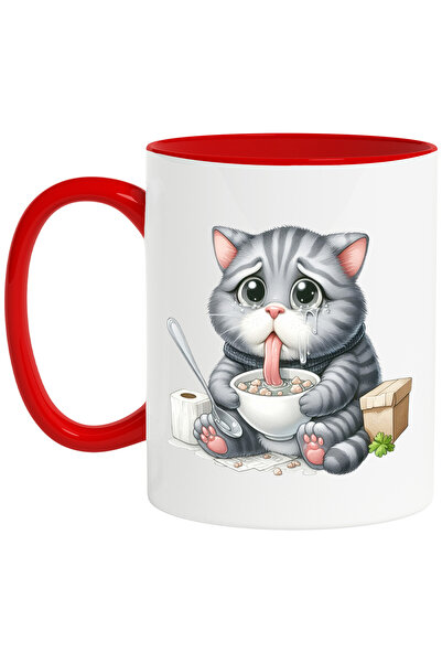 StoryGift Romania Cana cu o pisicuta grasuta care mananca o supa | lingura | ...