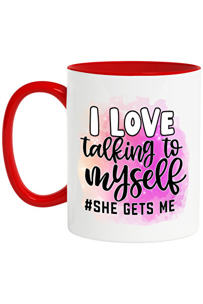 StoryGift Romania Cana cu mesajul "I love talking to myself. #she gets me", i...