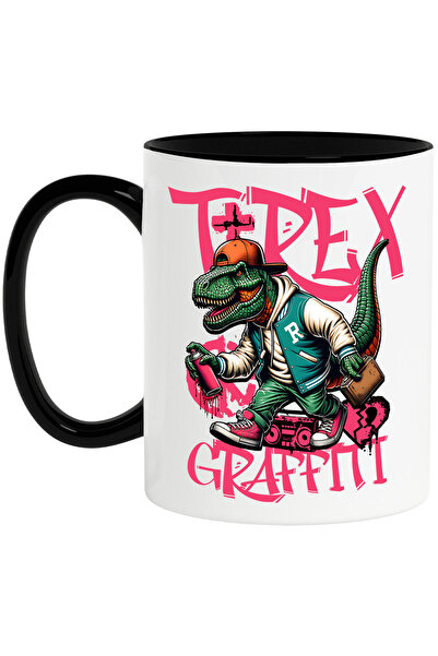 StoryGift Romania Cana cu Dinozaur T-rex, Imbracaminte stradala Gangster Graf...