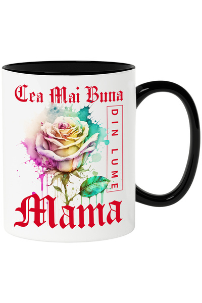 StoryGift Romania Cana Cu Textul Cea Mai Buna Mama, Din Lume, Floare, Trandaf...