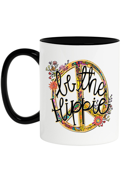 StoryGift Romania Cana cu mesajul "Be the hippie", stilul hippie, cultura, il...
