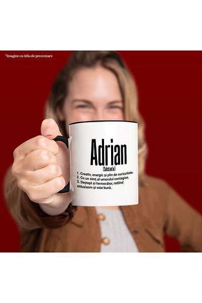 StoryGift Romania Mug With The Name Adrian, With Motivational Message, Creative, Energetic, Curious, Smart,, With ,STG.